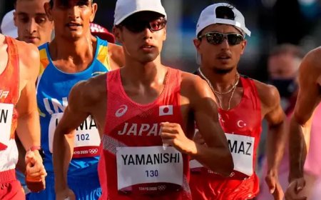 Toshikazu Yamanishi batió el récord mundial de 20 km marcha con 1.16:10