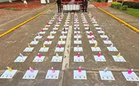 Llevaba 51 kilos de cocaína en artículos de perfumería