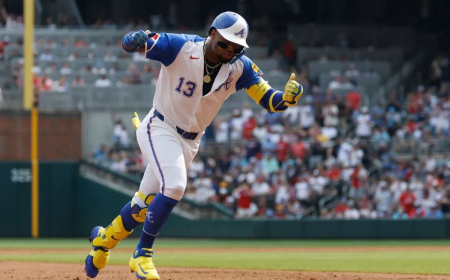 Acuña el tercero para la calle y Bravos blanqueó a Boston