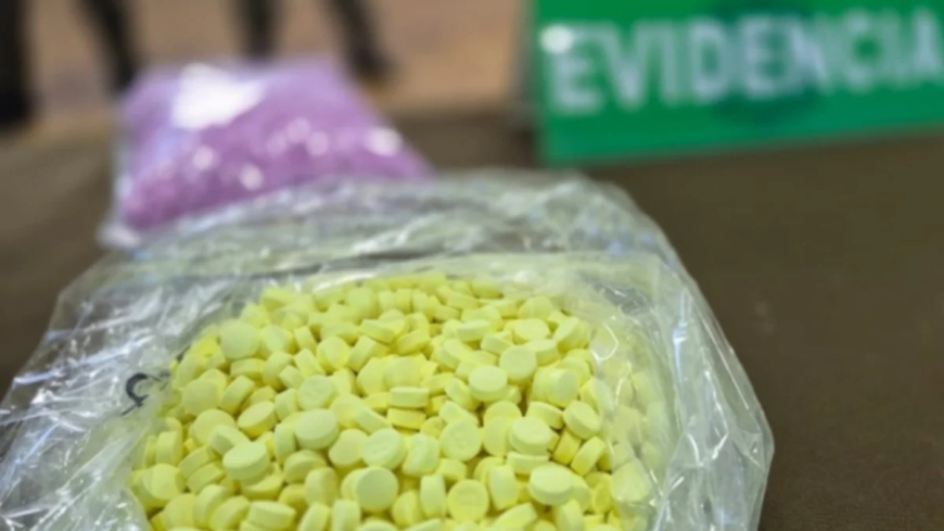 Venezolanos y chilenos atrapados con 33 mil pastillas de metanfetaminas
