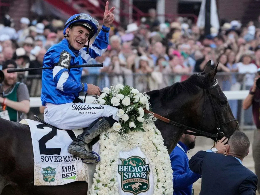 Zuliano Junior Alvarado encumbrado en la historia: ganó el Beltmont Stake
