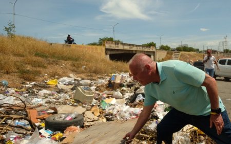 Di Martino le da palo a la basura, asfalta, demarca y pinta brocales