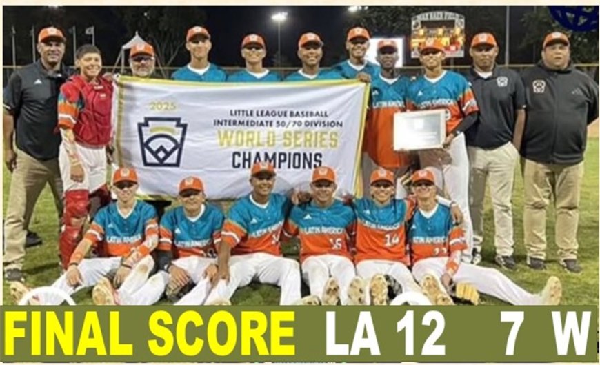 Con paliza a los gringos, Flor Amarillo campeón mundial invicto de Pequeñas Ligas
