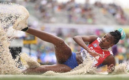 Cubaana Leyanis Pérez oro: derrotó a dos campeonas en el Mundial de Atletismo
