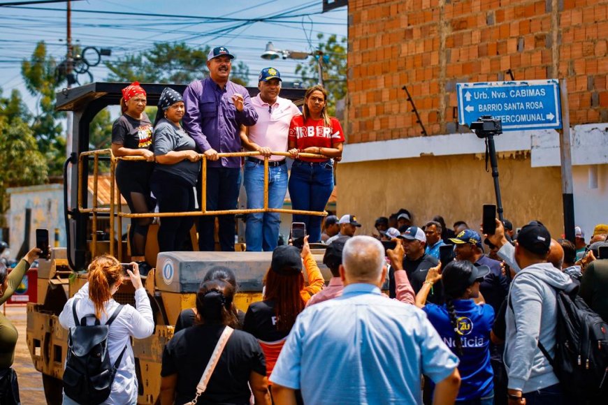 Arrancó en Cabimas Plan Estadal de Asfaltado con 5 mil toneladas en caliente