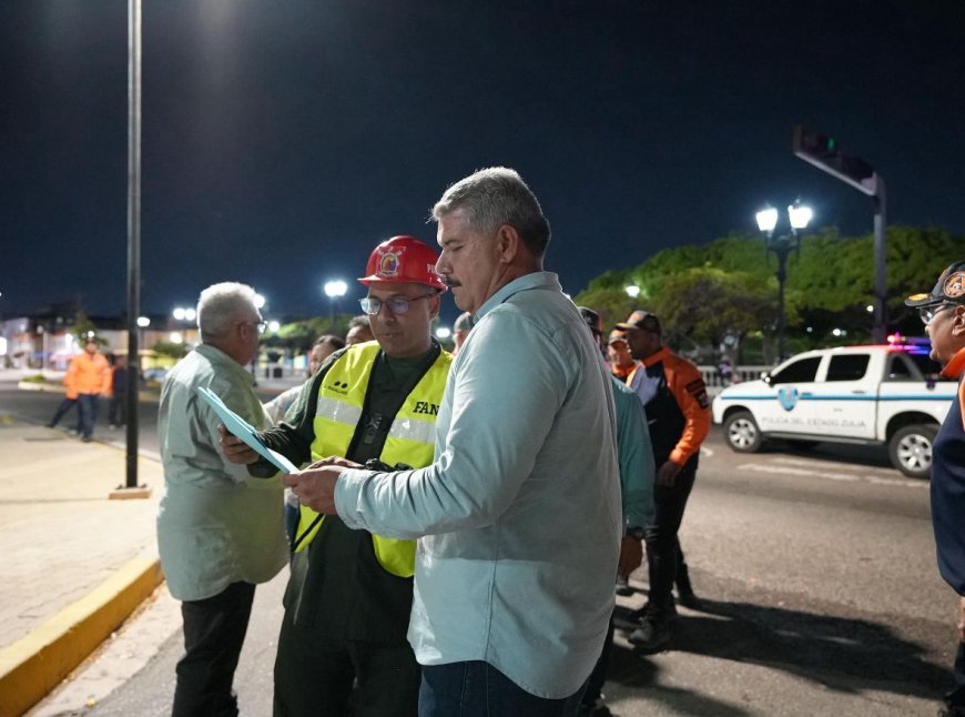 Gobernador Caldera evaluó daños: Activo sistema nacional de gestión de riesgos tras los sismos