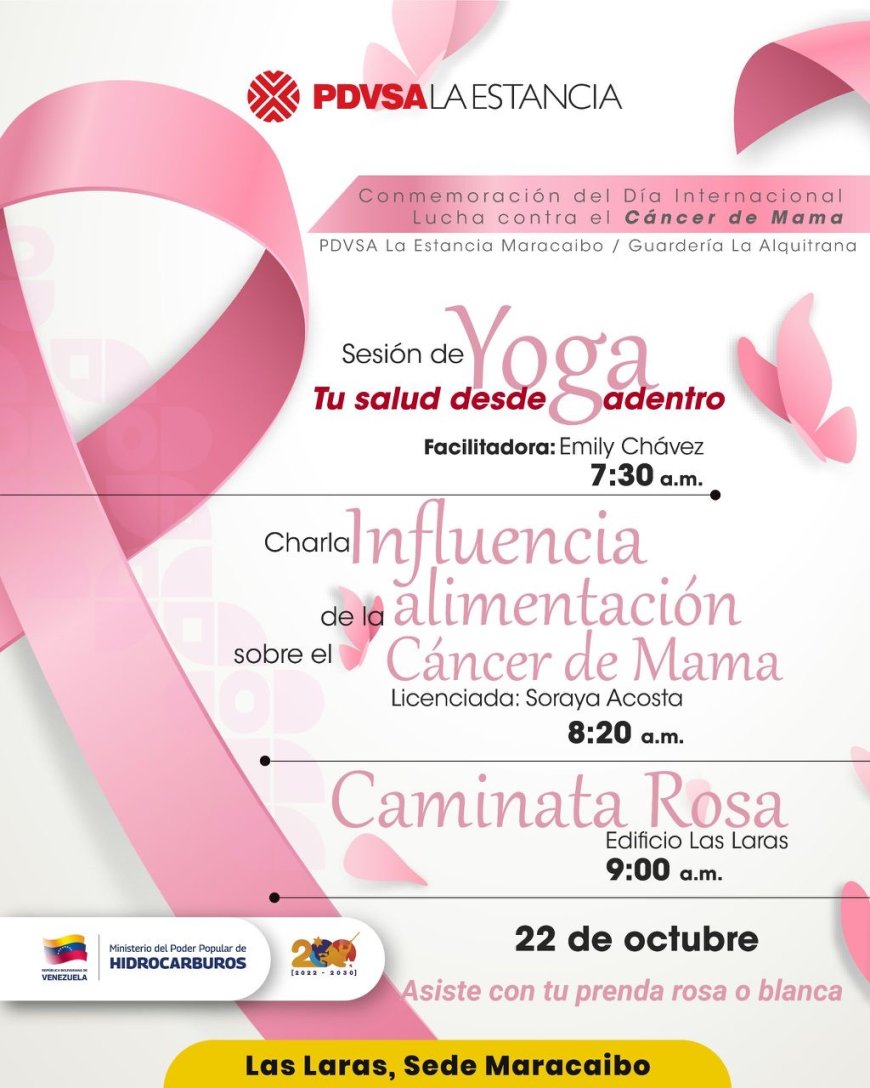 PDVSA La Estancia Maracaibo se une a la prevención del Cáncer de Mama