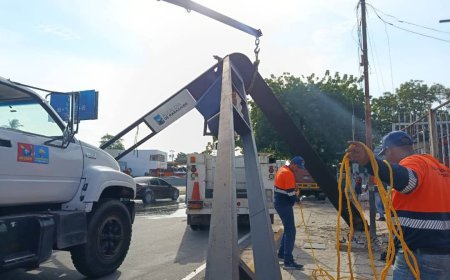 ¡Taxista se durmió y derribó semáforo en La Limpia!: IMTCUMA trabaja para ponerlo operativo