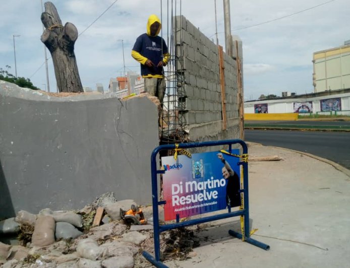MARACAIBO: Alcaldía reconstruye pared lateral del Cementerio El Cuadrado