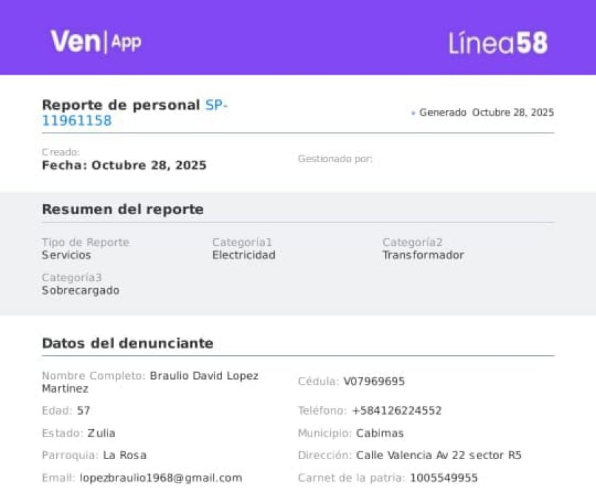 Sector R-5 de Cabimas clama electricidad: Dos semanas lleva sin servicio