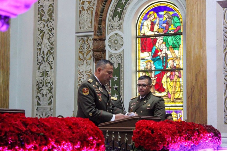 Eucaristía con fervor católico en honor a la Virgen de Chiquinquirá, patrona de la GNB