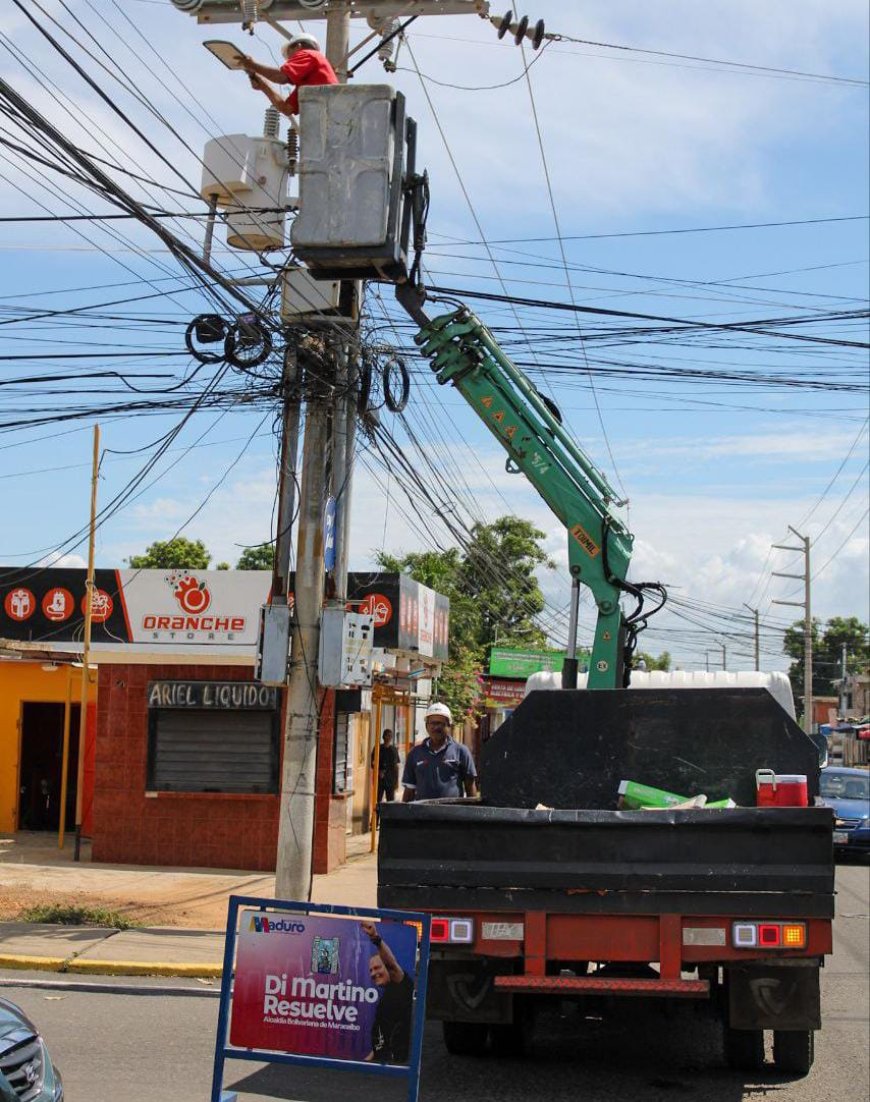 Más de 600 luminarias instaló en Maracaibo Di Martino con Corpoelec y la Gobernación
