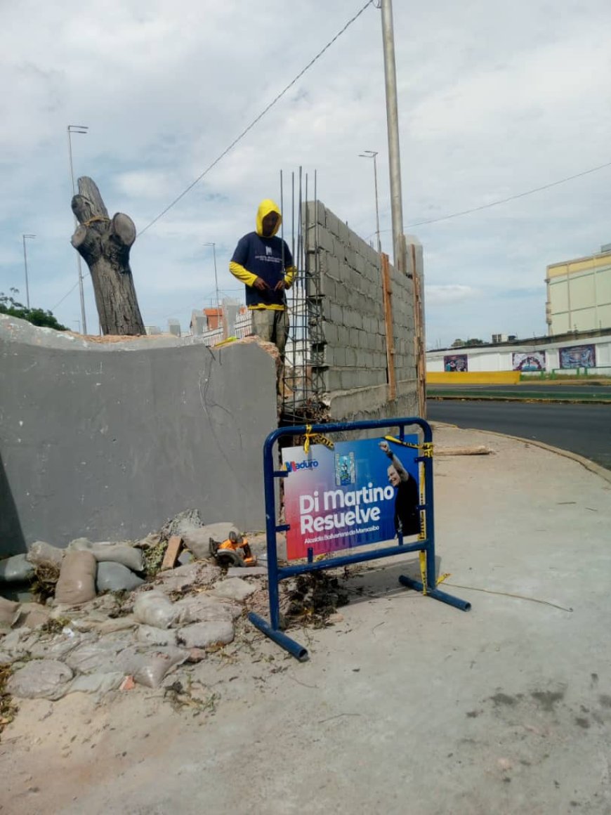 MARACAIBO: Alcaldía reconstruye pared lateral del Cementerio El Cuadrado