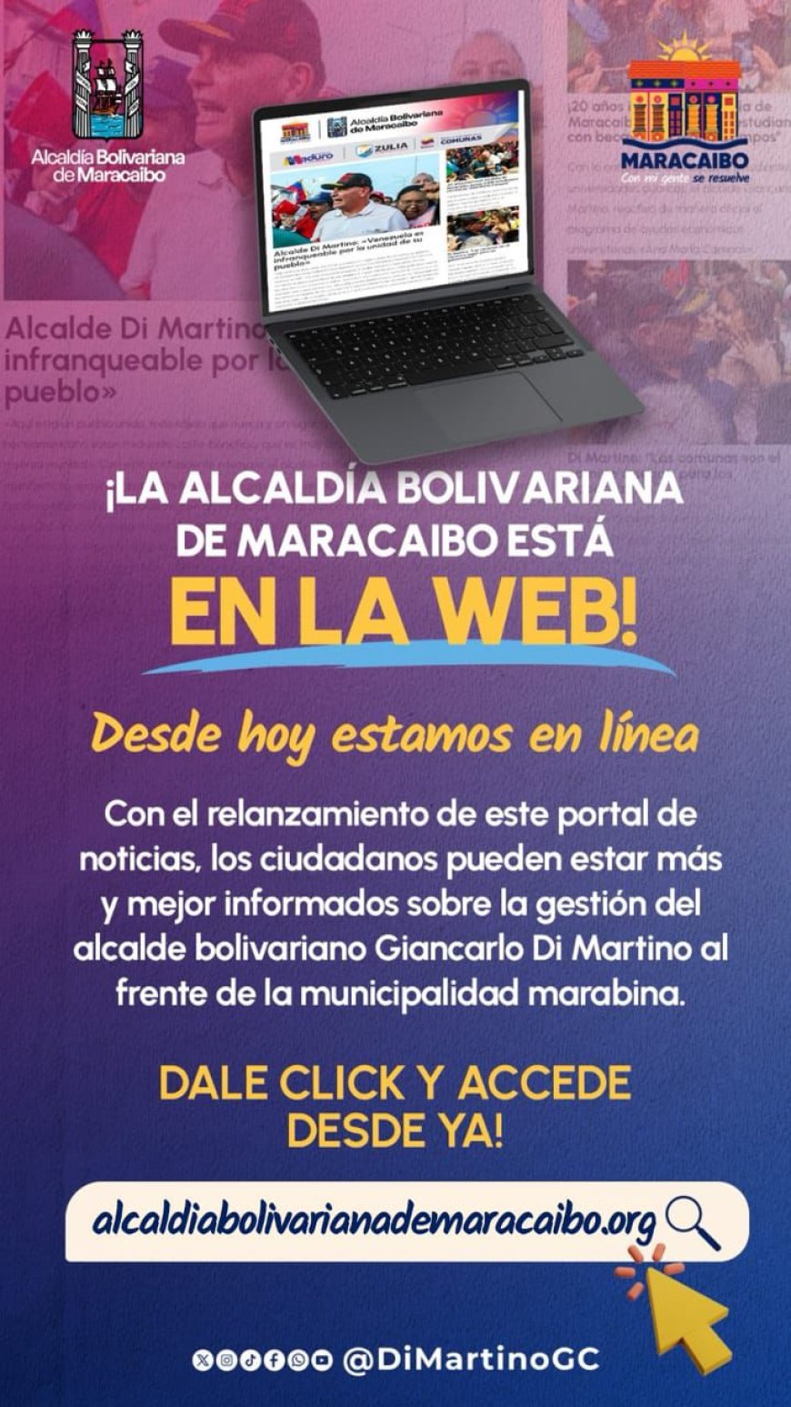 ¡La Alcaldía Bolivariana de Maracaibo también volvió a la web!