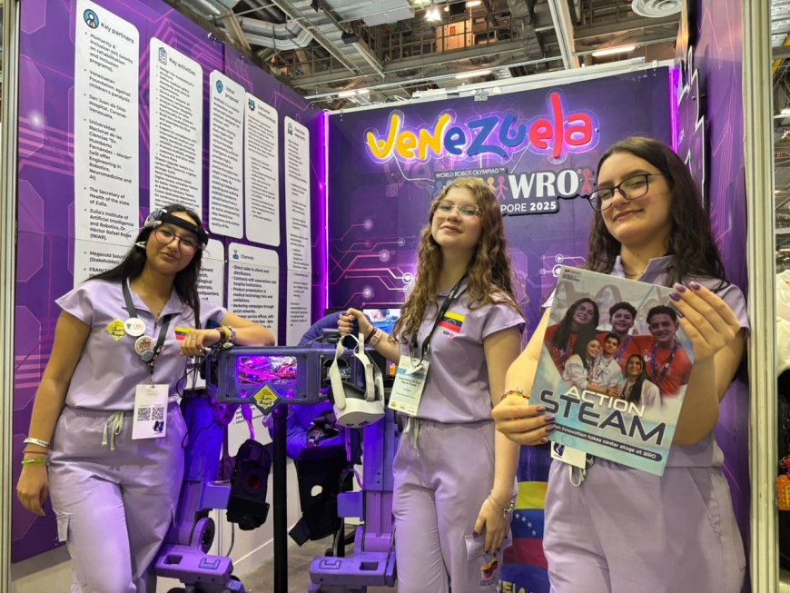 Zulia oro y plata en la Olimpiada Mundial de Robótica en Singapur 2025
