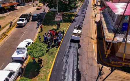 Luis Caldera llegó a Baralt con 5.000 toneladas de asfalto y anunció rehabilitación de escuelas