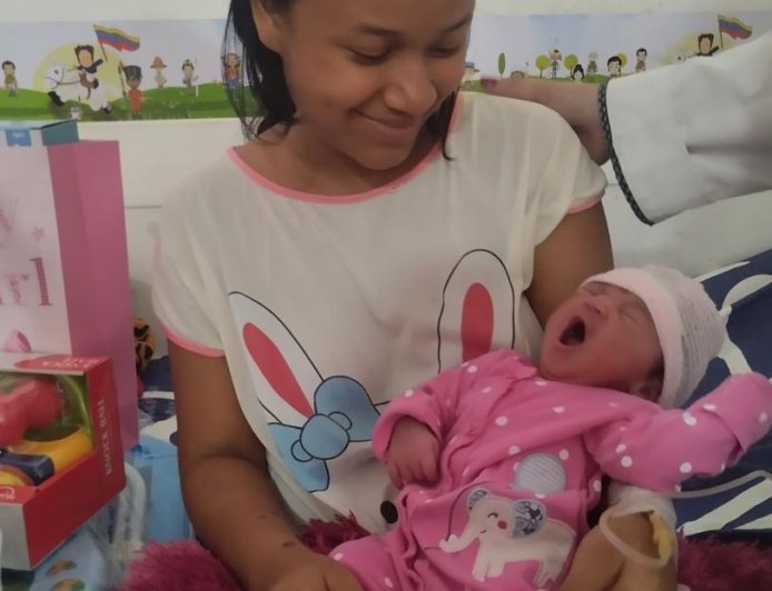 Ashly Isabella, la primera zuliana nacida en Navidad en el Sahum