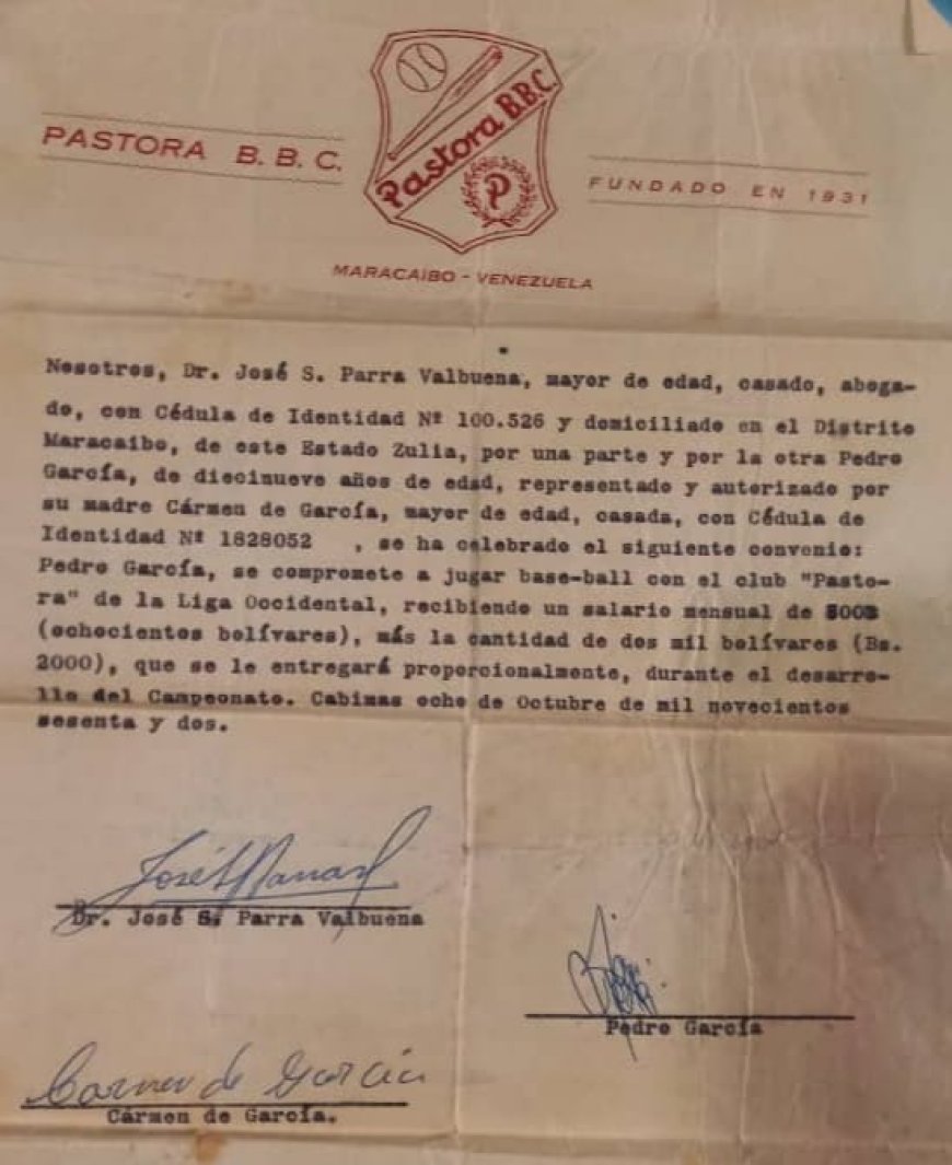 Pastora firmó en 1962 a varios chamos de Cabimas sin pagarles el bono 