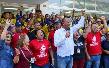 MARACAIBO: Fuerza sindical de la Alcaldía exige liberación del presidente Maduro y la primera dama