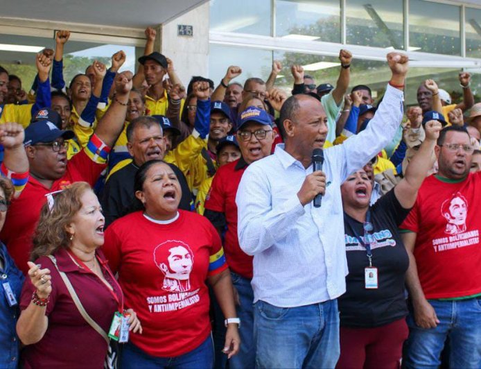 MARACAIBO: Fuerza sindical de la Alcaldía exige liberación del presidente Maduro y la primera dama