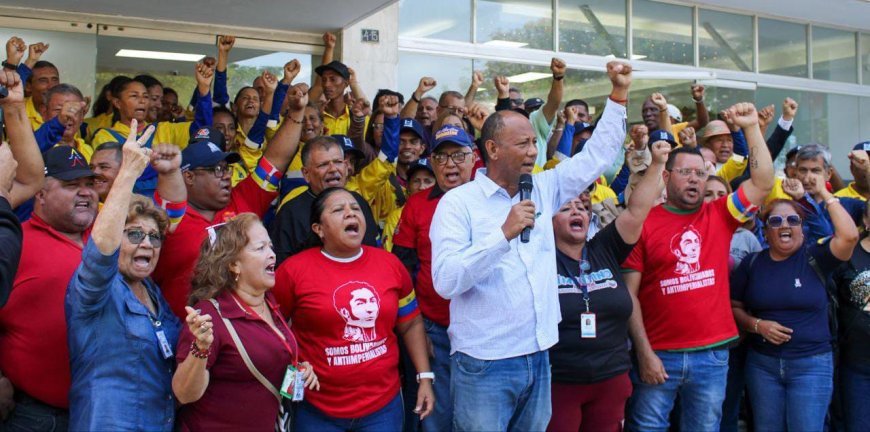 MARACAIBO: Fuerza sindical de la Alcaldía exige liberación del presidente Maduro y la primera dama