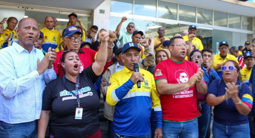 MARACAIBO: Fuerza sindical de la Alcaldía exige liberación del presidente Maduro y la primera dama