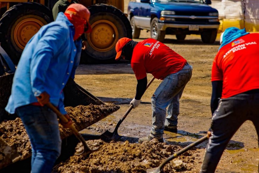 Gobernador inició colocación de 5.000 toneladas de asfalto en corredor vial Ciudad Lossada