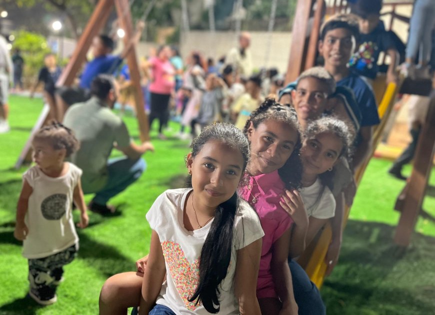 La alegría infantil prevaleció en la Plaza La Cruz