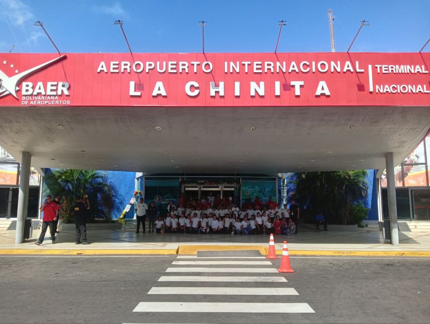 Turismo municipal llevó a niños indígenas a una experiencia educativa en el Aeropuerto La Chinita