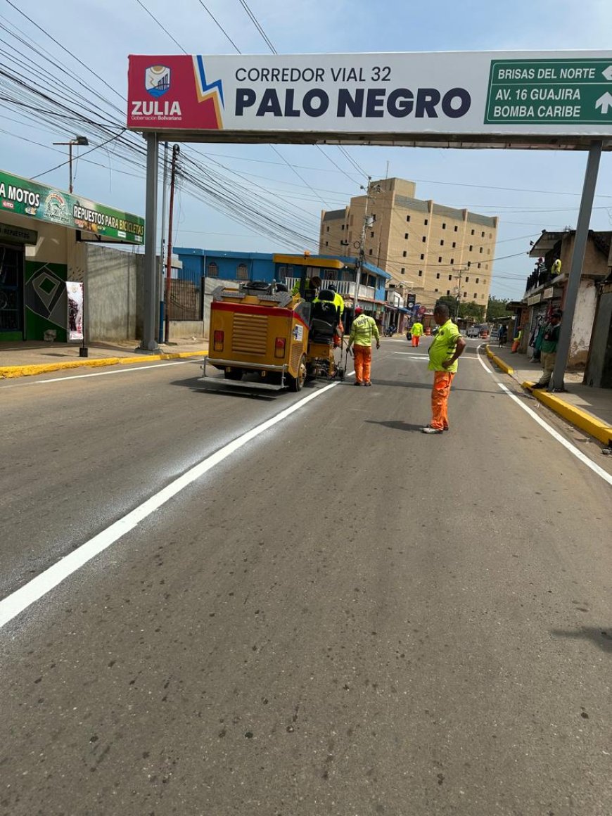Zulia avanza en vialidad: Demarcan en 57,2 kilómetros en sectores estratégicos de Maracaibo
