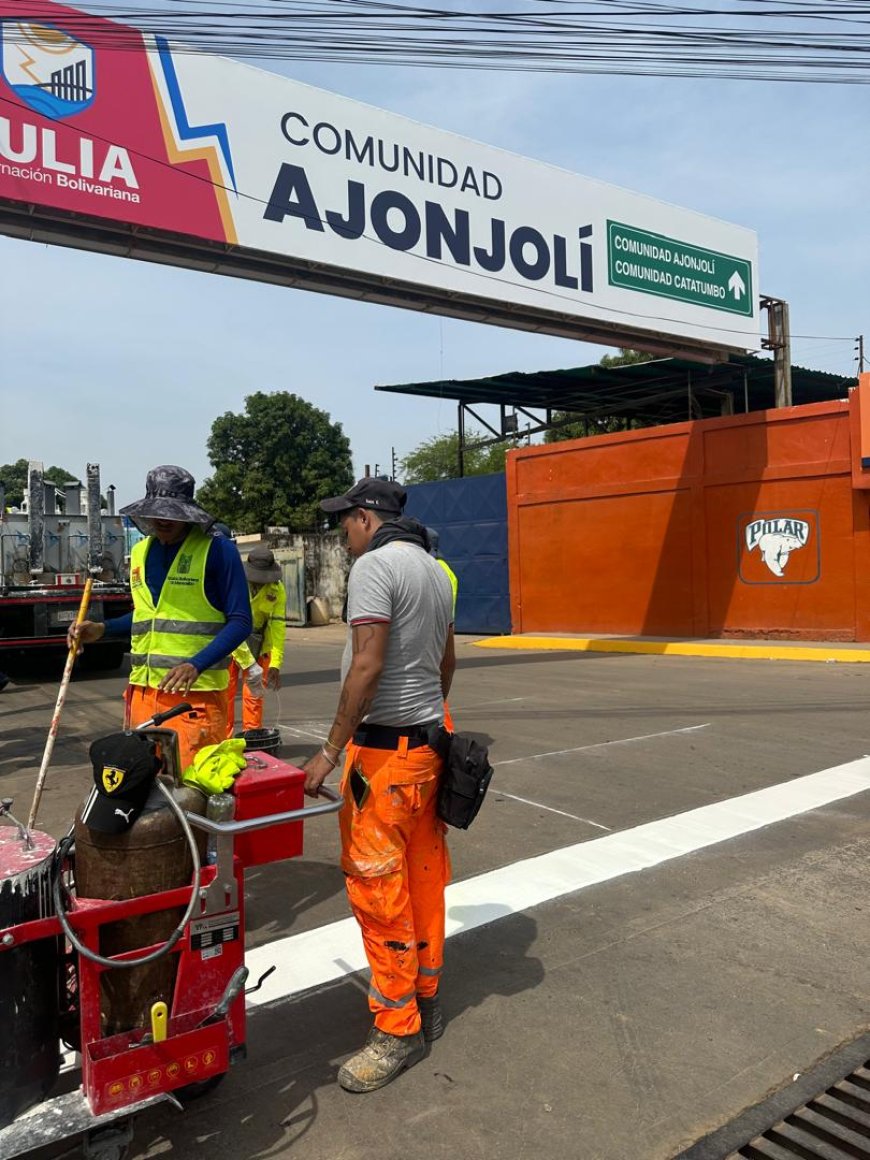 Zulia avanza en vialidad: Demarcan en 57,2 kilómetros en sectores estratégicos de Maracaibo