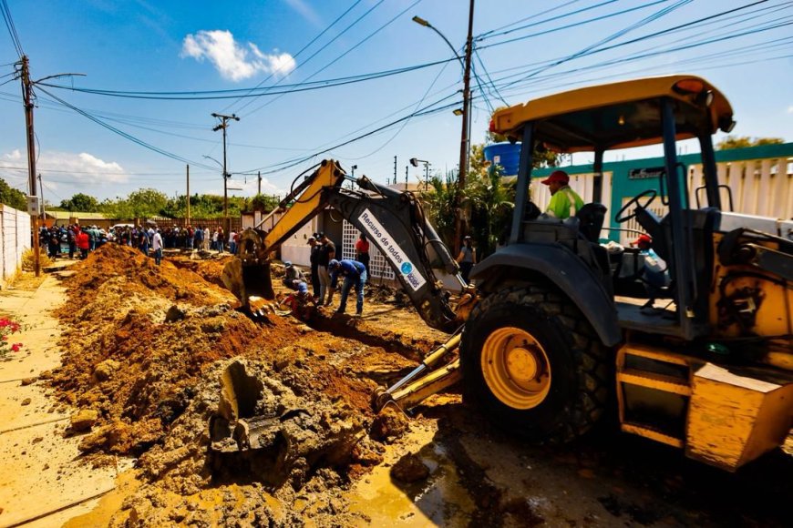 Gobierno Bolivariano inicia proyectos de aguas servidas y potable en Francisco Eugenio Bustamante