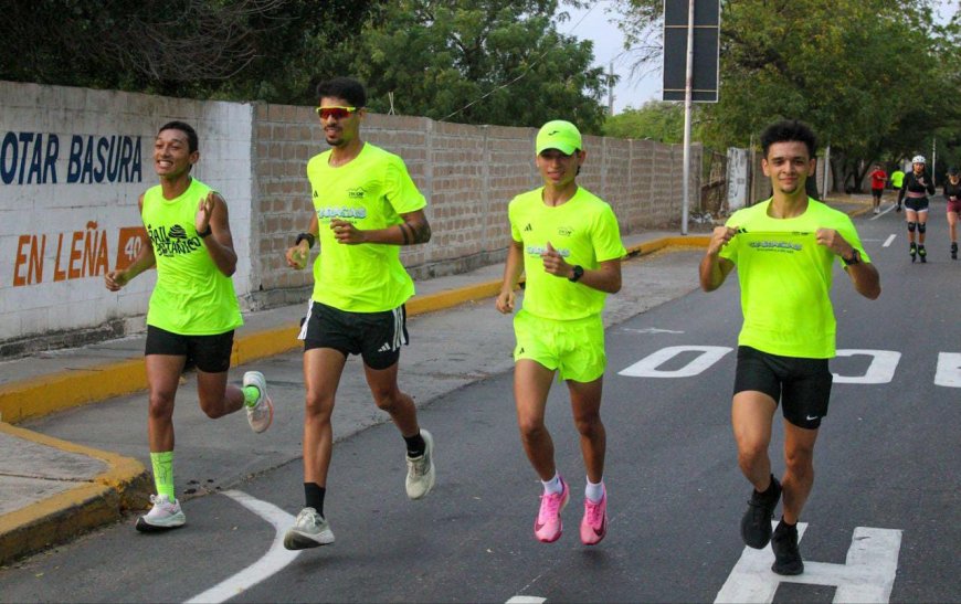 Atletas de la CAF 2026 corrieron este domingo en la ciclovía en Maracaibo