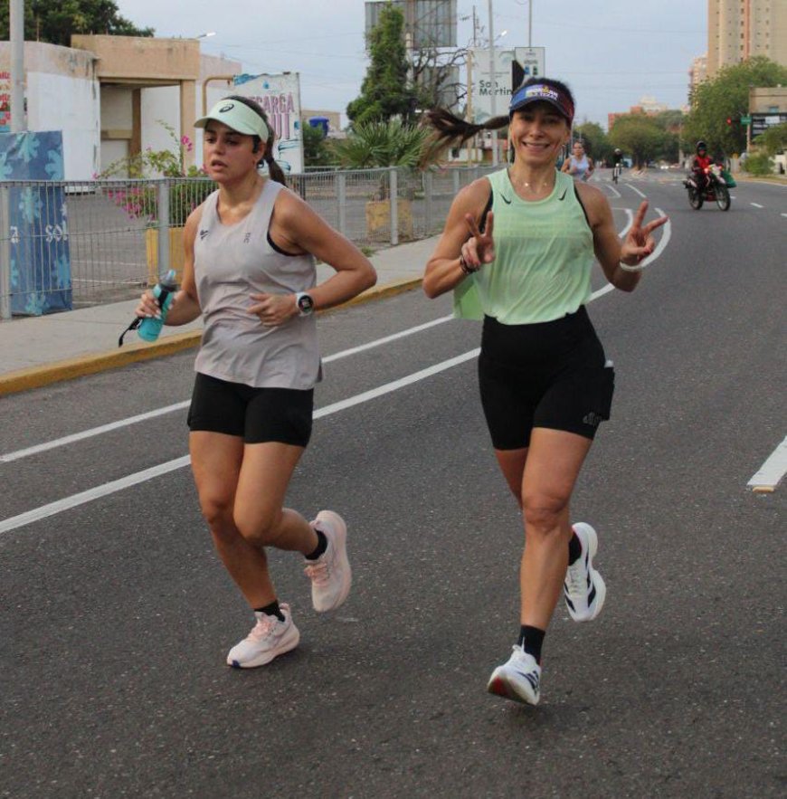 Atletas de la CAF 2026 corrieron este domingo en la ciclovía en Maracaibo