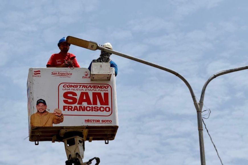 SAN FRANCISCO: Alcaldía y Corpoelec inician recuperación del alumbrado público en la avenida 5