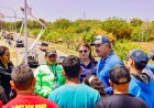 Gobernador Luis Caldera ejecuta gobierno de calle en Santa Rita en agua, educación e iluminación