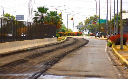 Gobernador Caldera supervisa trabajos de asfaltado en la avenida Don Manuel Belloso*