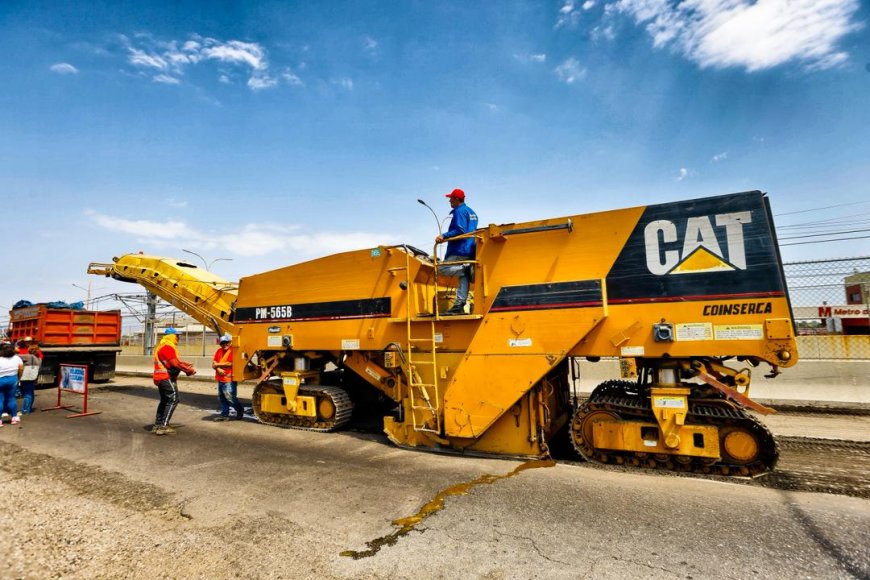 Gobernador Caldera supervisa trabajos de asfaltado en la avenida Don Manuel Belloso*