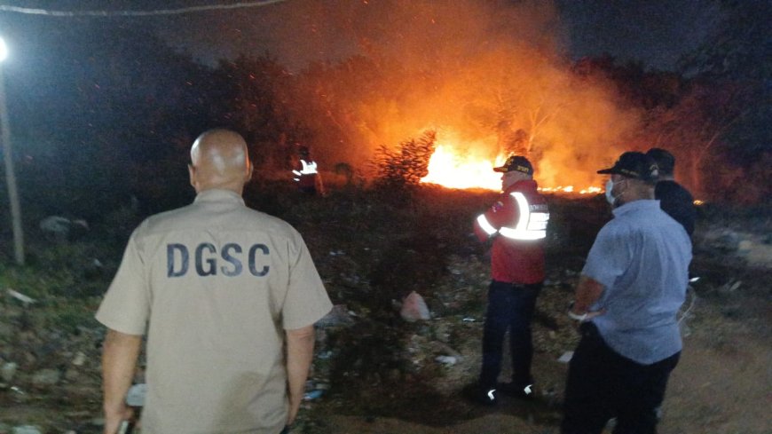 ¡Presumen sabotaje! Acción de Bomberos y cuerpos de seguridad controló incendio en Grano de Oro