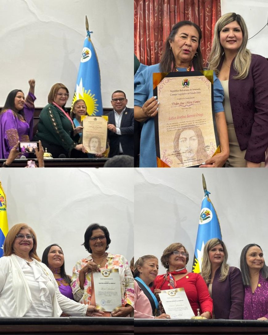 Primera dama del Zulia participa en conmemoración del Día de la Mujer y entrega de la Orden “Ana María Campos”