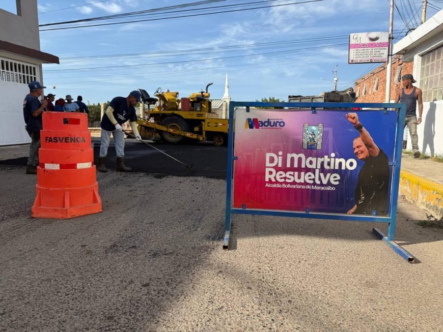 ¡Di Martino inspecciona trabajos! Tres mil 572 toneladas de asfalto coloca la Alcaldía en Cumbres de Maracaibo