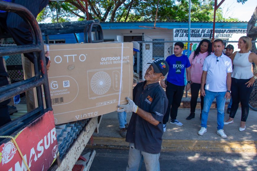 Alcaldía de San Francisco entrega acondicionadores de aire para la climatización de la E.B.N. Max Pineda