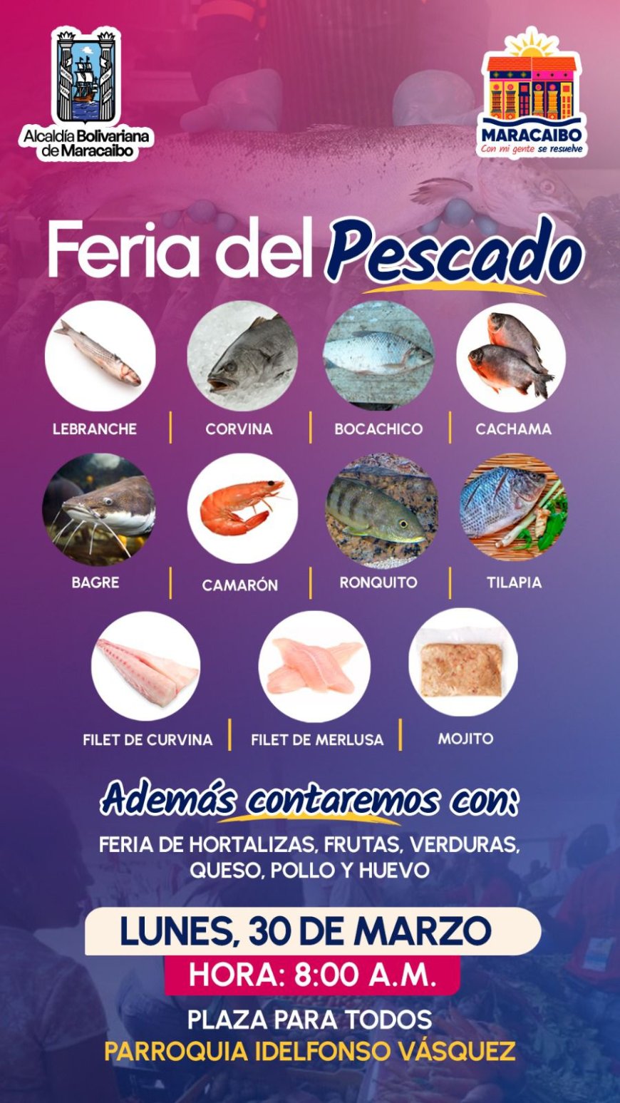 ¡También va a otras parroquias!  Aprovecha este lunes el pescadito en la Feria de la Plaza para Todos