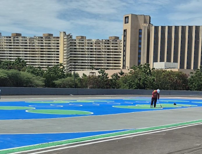 90 % de ejecución lleva el renovado Patinódromo de La Vereda del Lago II: Otra obra para la ciudad