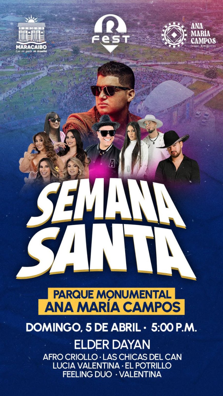 ¡Este domingo 5 de abril! Maracaibo vibrará con gran espectáculo musical en el Parque Ana María Campos