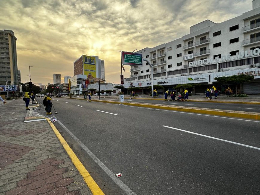 Alcaldía de Maracaibo limpió ruta de la procesión y el santuario de Jesús de la Divina Misericordia