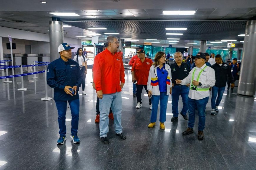 Ministra Jacqueline Farías inspeccionó trabajos de reacondicionamiento del Aeropuerto La Chinita