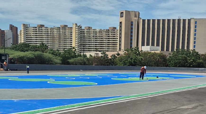 90 % de ejecución lleva el renovado Patinódromo de La Vereda del Lago II: Otra obra para la ciudad