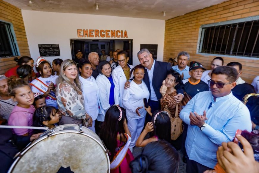 Luis Caldera atiende Isla de Toas: Plan Cayapa de la Salud, planta desalinizadora y rehabilitación del templo