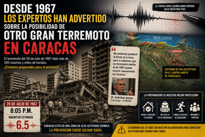 Desde 1967 los expertos han advertido sobre la posibilidad de otro gran terremoto en Caracas